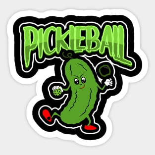 CUTE And Funny Dill Pickle Pickleball Player Sticker